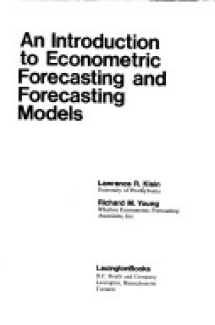 Cover of Introduction to Econometric Forecasting and Forecasting Methods