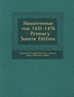 Book cover for Hanserecesse Von 1431-1476