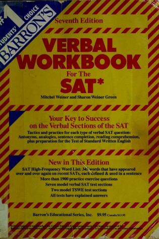 Cover of Barron's Verbal Workbook for the SAT