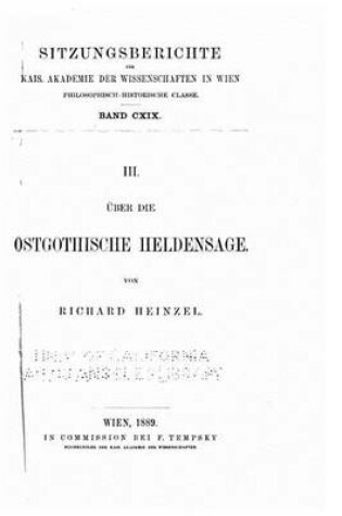 Cover of UEber die ostgothische Heldensage