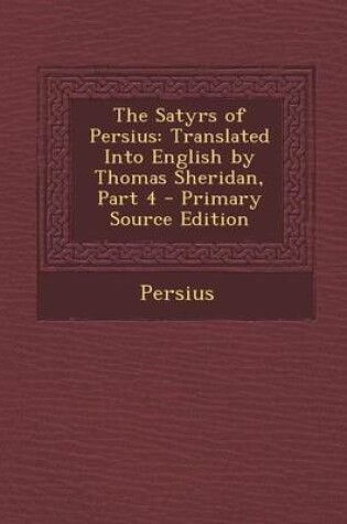 Cover of The Satyrs of Persius