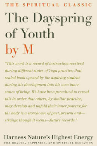 Cover of Dayspring of Youth