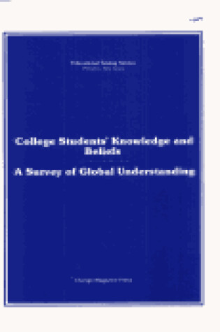 Cover of College Students Knowledge Beliefs