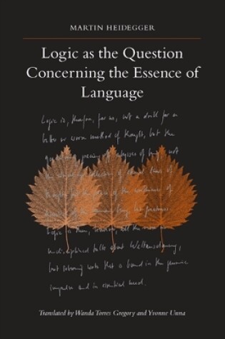 Cover of Logic as the Question Concerning the Essence of Language