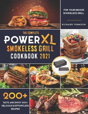 Book cover for The Complete PowerXL Smokeless Grill Cookbook 2021