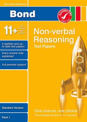 Book cover for Bond 11+ Test Papers Non-Verbal Reasoning Standard Pack 1