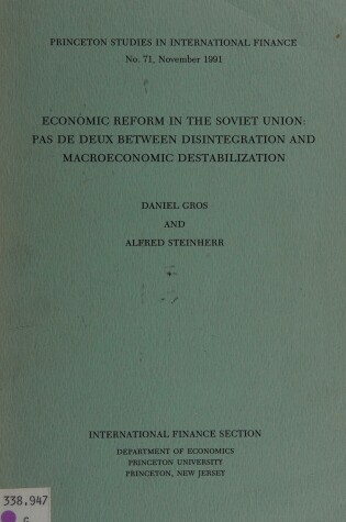 Cover of Economic Reform in the Soviet Union