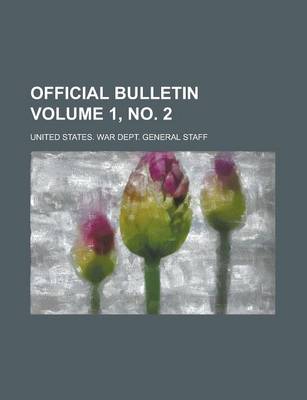 Book cover for Official Bulletin Volume 1, No. 2