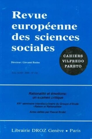 Cover of Rationalites Et Emotions