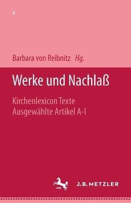 Book cover for Werke Und Nachlass