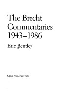 Book cover for The Brecht Commentaries 1943-1986