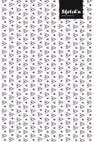 Cover of Sketch'n Lifestyle Sketchbook, (Hand-drawn Traingle Pattern Print), 6 x 9 Inches, 102 Sheets (Purple)