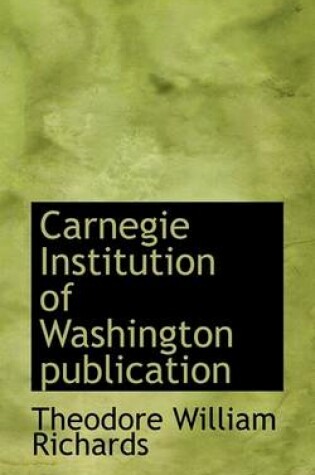 Cover of Carnegie Institution of Washington Publication