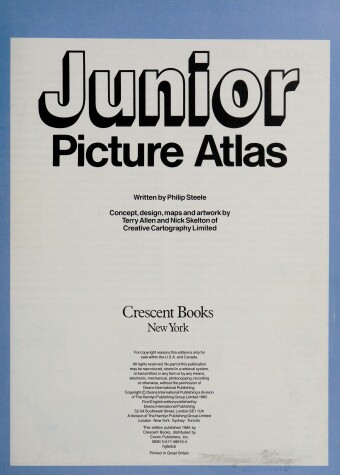 Book cover for Junior Picture Atlas *Nr*