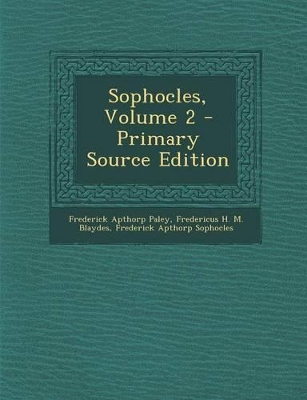 Book cover for Sophocles, Volume 2 - Primary Source Edition