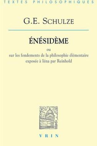 Cover of Gottlob Ernst Schulze: Enesideme