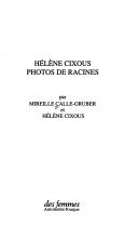 Book cover for Helene Cixous, Photos De Racines