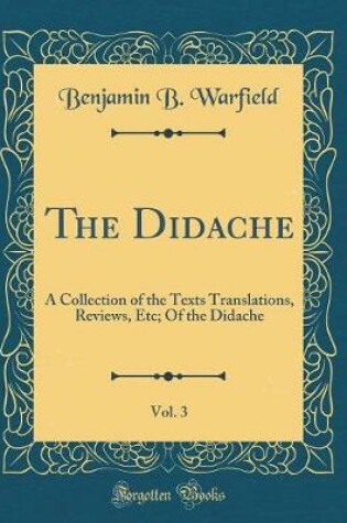 Cover of The Didache, Vol. 3