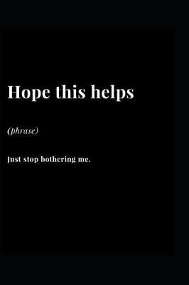 Cover of Hope This Helps