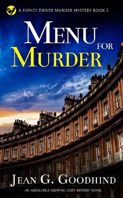 Book cover for MENU FOR MURDER an absolutely gripping cozy mystery novel