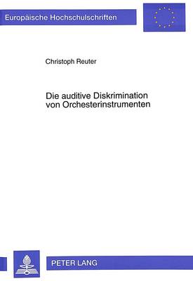 Cover of Die Auditive Diskrimination Von Orchesterinstrumenten