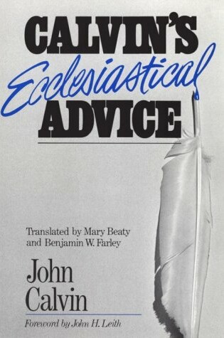 Cover of Calvin's Ecclesiastical Advice