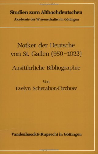 Book cover for Notker Der Deutsche Von St. Gallen (950-1022)