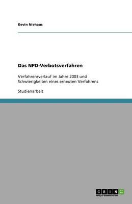 Cover of Das NPD-Verbotsverfahren