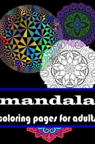 Cover of mandala coloring pages for adults