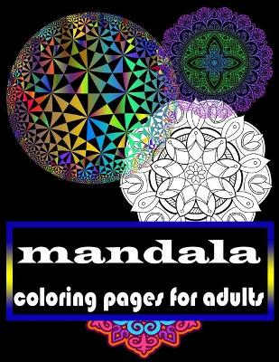 Book cover for mandala coloring pages for adults