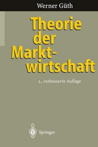 Cover of Theorie der Marktwirtschaft