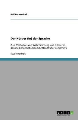 Book cover for Der Körper (in) der Sprache
