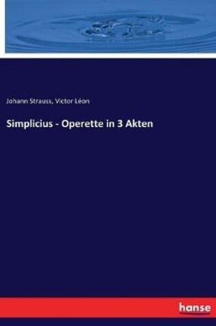 Cover of Simplicius - Operette in 3 Akten
