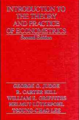 Cover of Introduction to the Theory and Practice of Econometrics