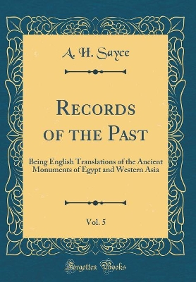 Book cover for Records of the Past, Vol. 5