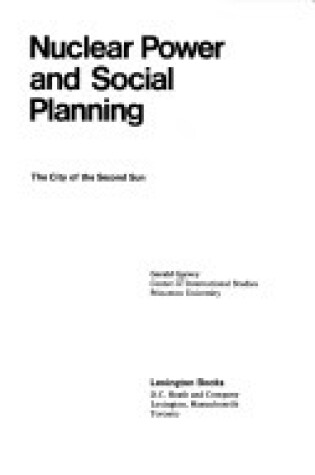 Cover of Nuclear Power and Social Planning