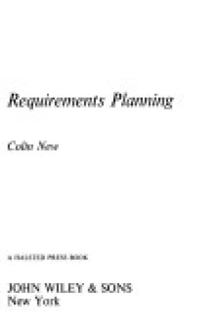 Cover of New: *Requirements* Planning (Cloth)