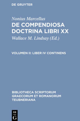 Cover of Nonius Marcellus: De Compendi CB