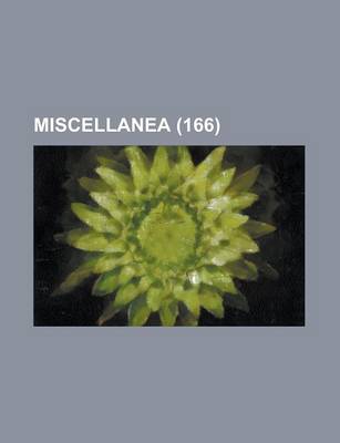 Book cover for Miscellanea (166)