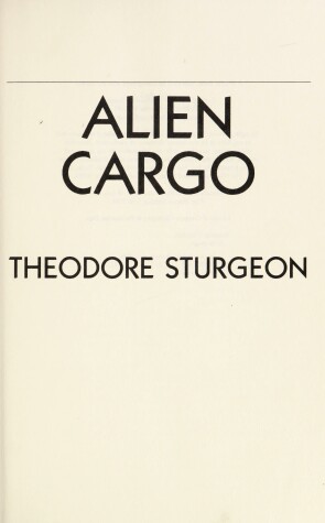 Book cover for Alien Cargo