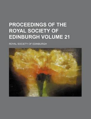 Book cover for Proceedings of the Royal Society of Edinburgh Volume 21