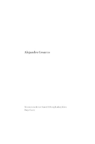 Cover of Alejandro Cesarco