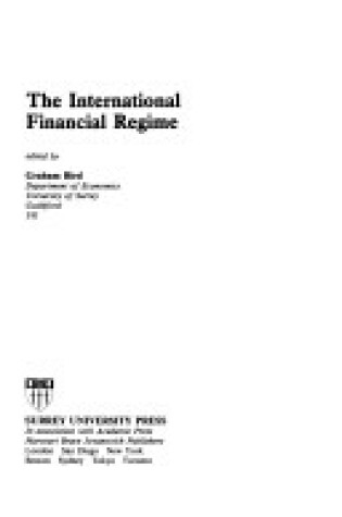 Cover of The International Financial Regime