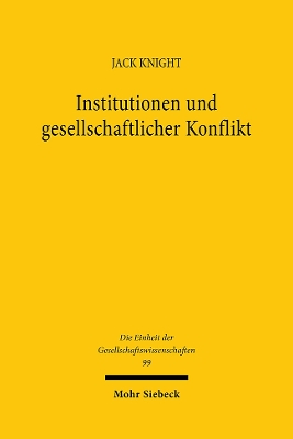 Book cover for Institutionen und gesellschaftlicher Konflikt