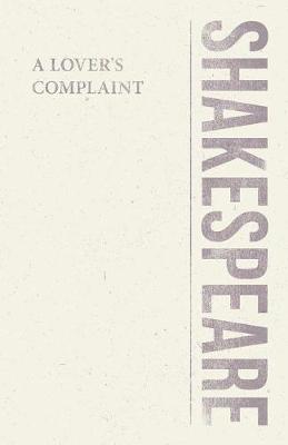 Book cover for A Lover's Complaint