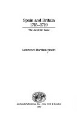 Cover of Spain & Britain 1715-19
