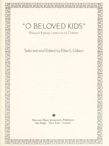 Book cover for O Beloved Kids