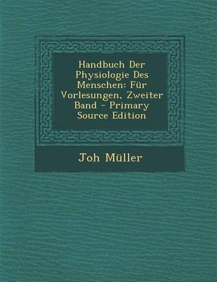 Book cover for Handbuch Der Physiologie Des Menschen