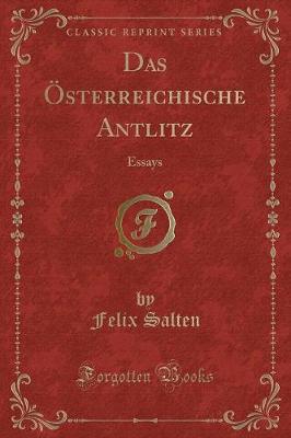 Book cover for Das Österreichische Antlitz