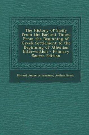 Cover of The History of Sicily from the Earliest Times